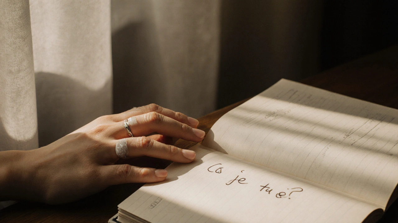 Ruka ženy jemně dotýká krajů vulvy v ranním světle, bez nátlaku, jen s pozorností.