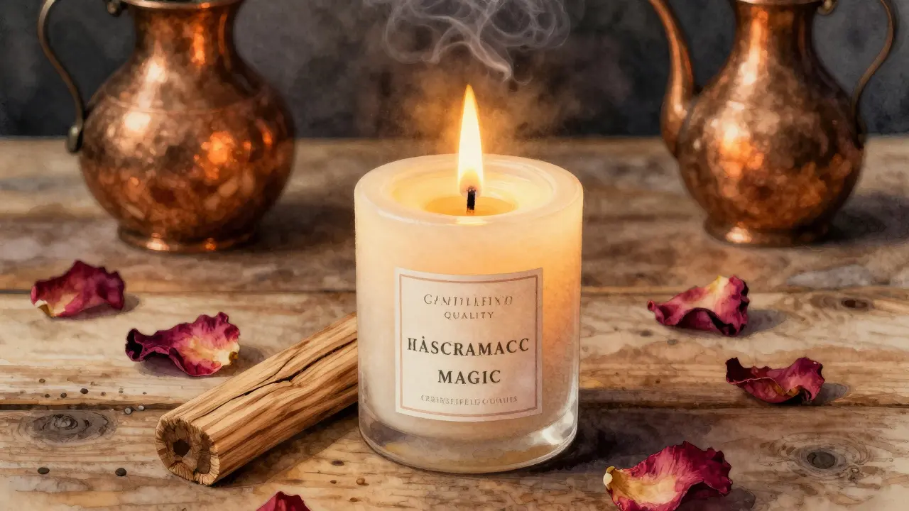 Magnetifico Tantra Magic svíčka s dřevěným knotem a santalovou vůní