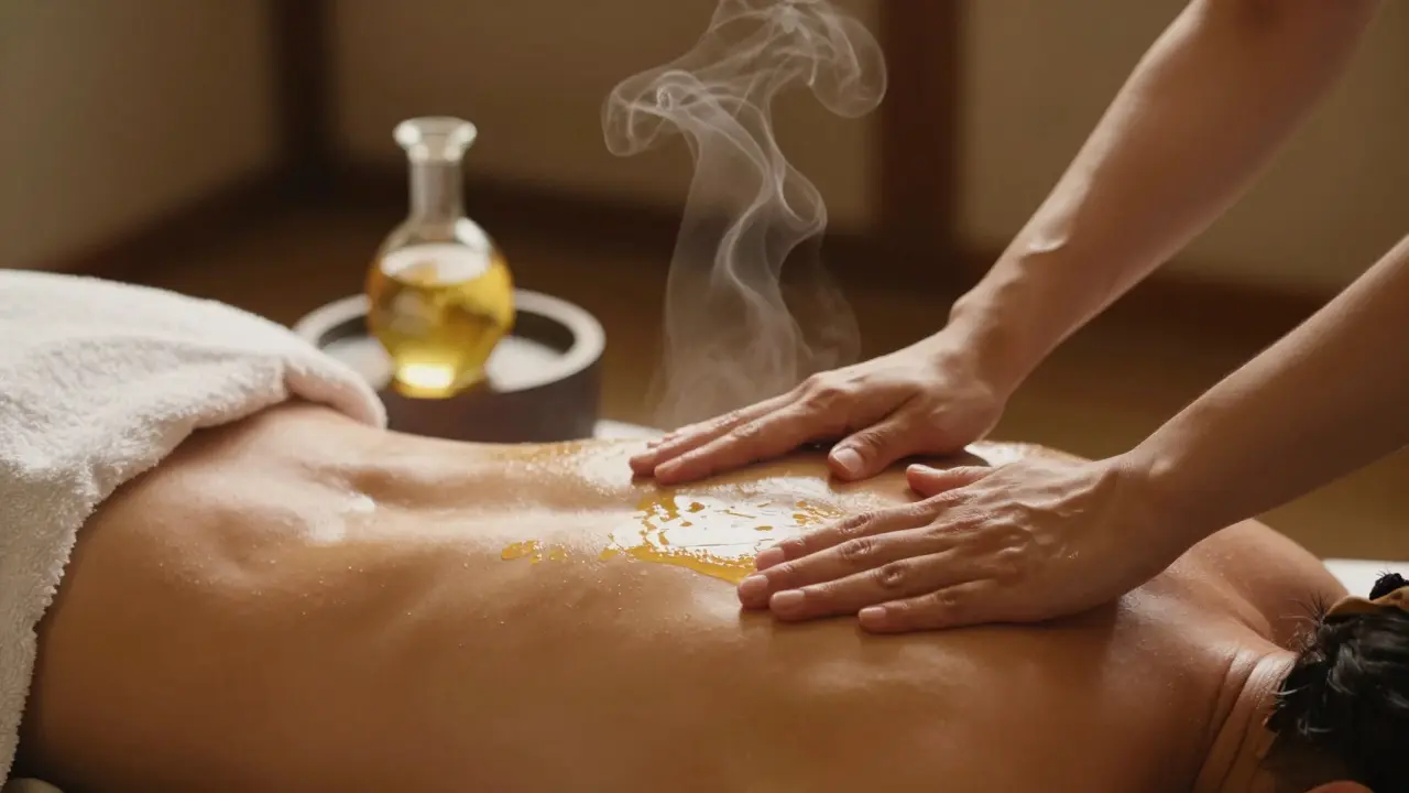 Teplé vs studené oleje při tantrické masáži: Jak správně volit teplotu pro hluboký prožitek
