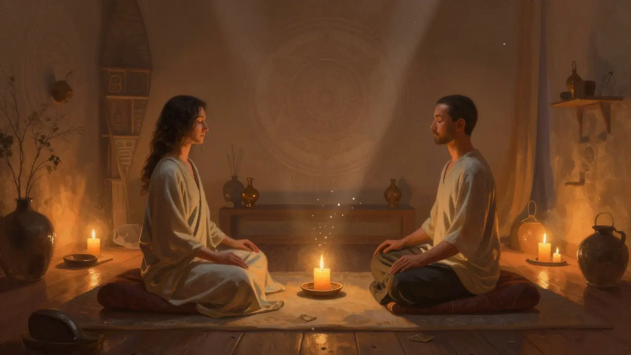 Pokročilé tantrické rituály pro zkušené: Co se liší od základní masáže?